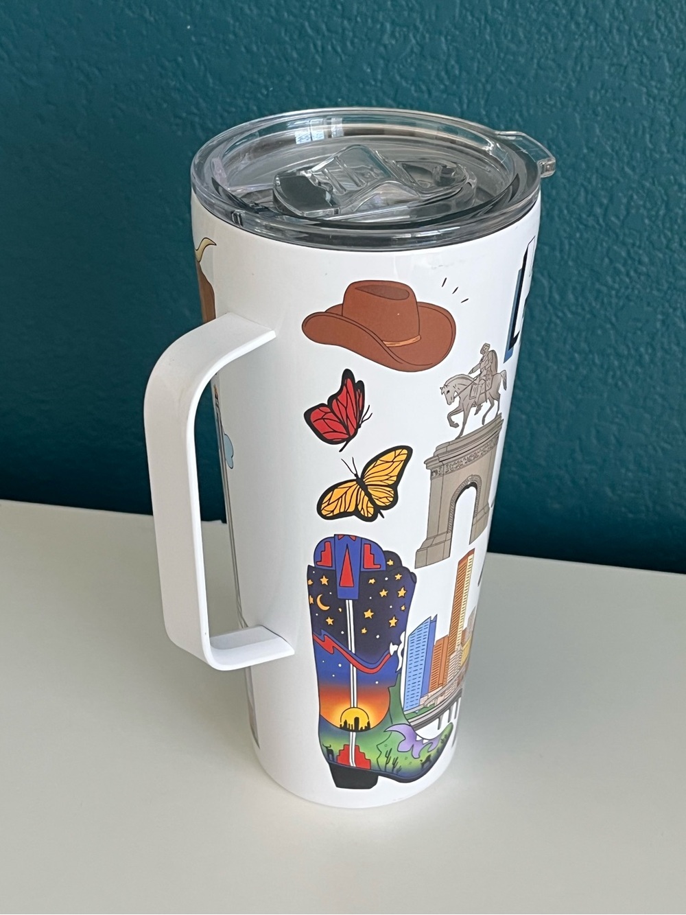 Greenline Goods 30oz Houston City Insulated Tumblers with Lids & Handle - Picture 8 of 11